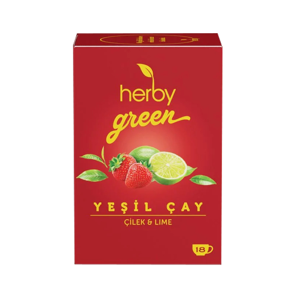 Herby Yeşil Çay Çilek Lime 18'li