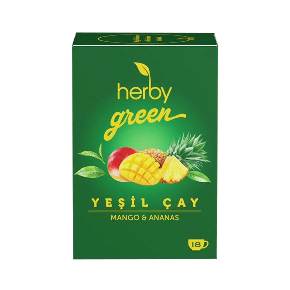 Herby Yeşil Çay Mango Ananas 18'li