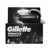 Gillette Mach3 Charcoal Yedek Tıraş Bıçağı 4`lü