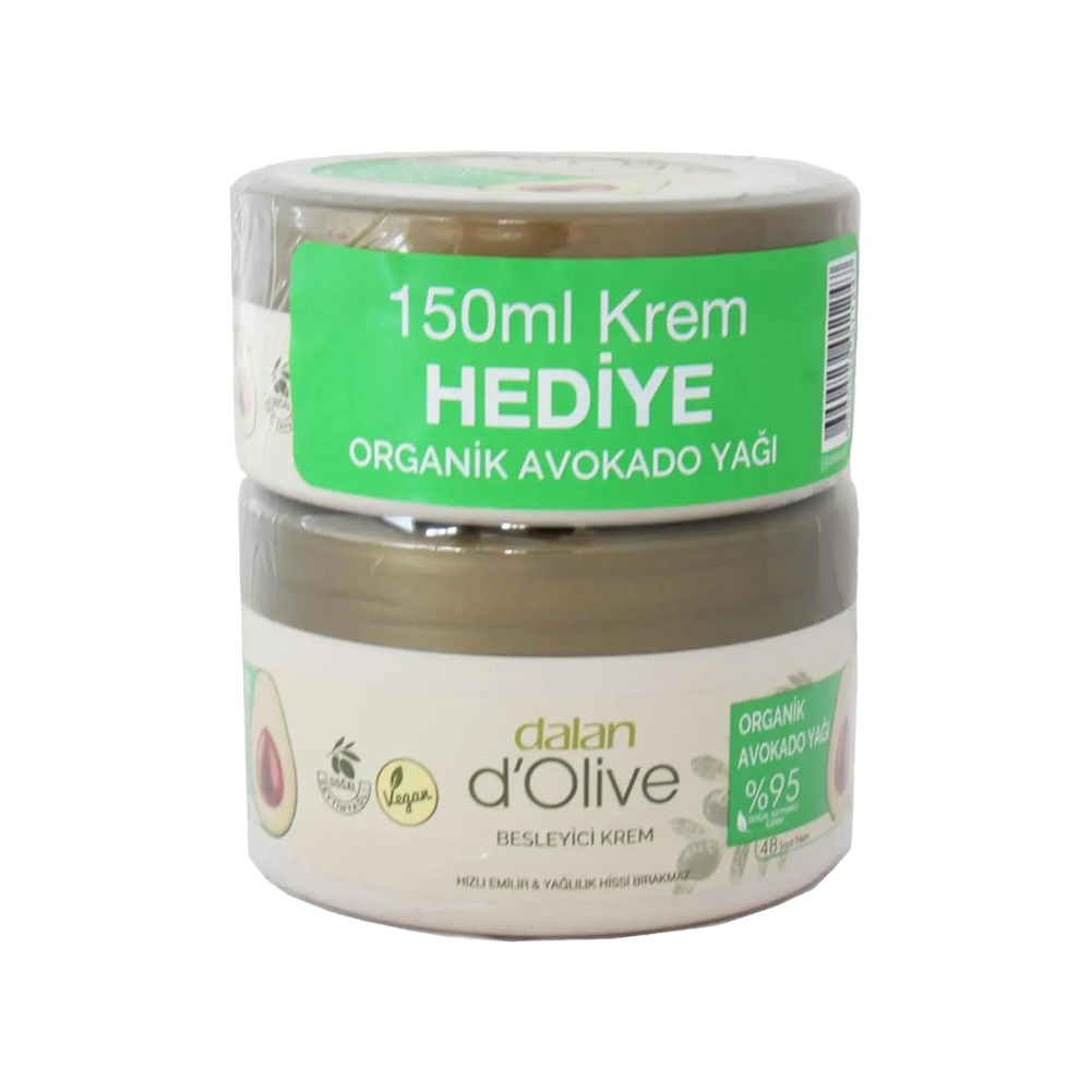 Dalan D'Olive Organik Avakado Yağı Besleyici Krem 250 Ml + 150 Ml Hediye