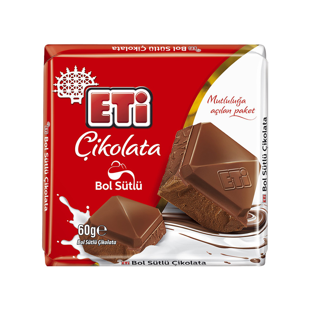 Eti Çikolata Kare 60Gr Bol Sütlü