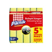 Piknik Bulaşık Süngeri 5'Li Düz