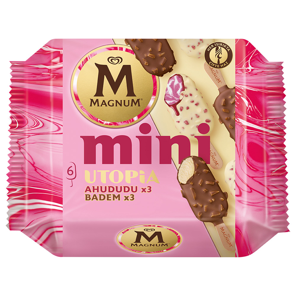 Magnum Mini Utopia Ahududu & Badem 6'lı Paket 338 Ml