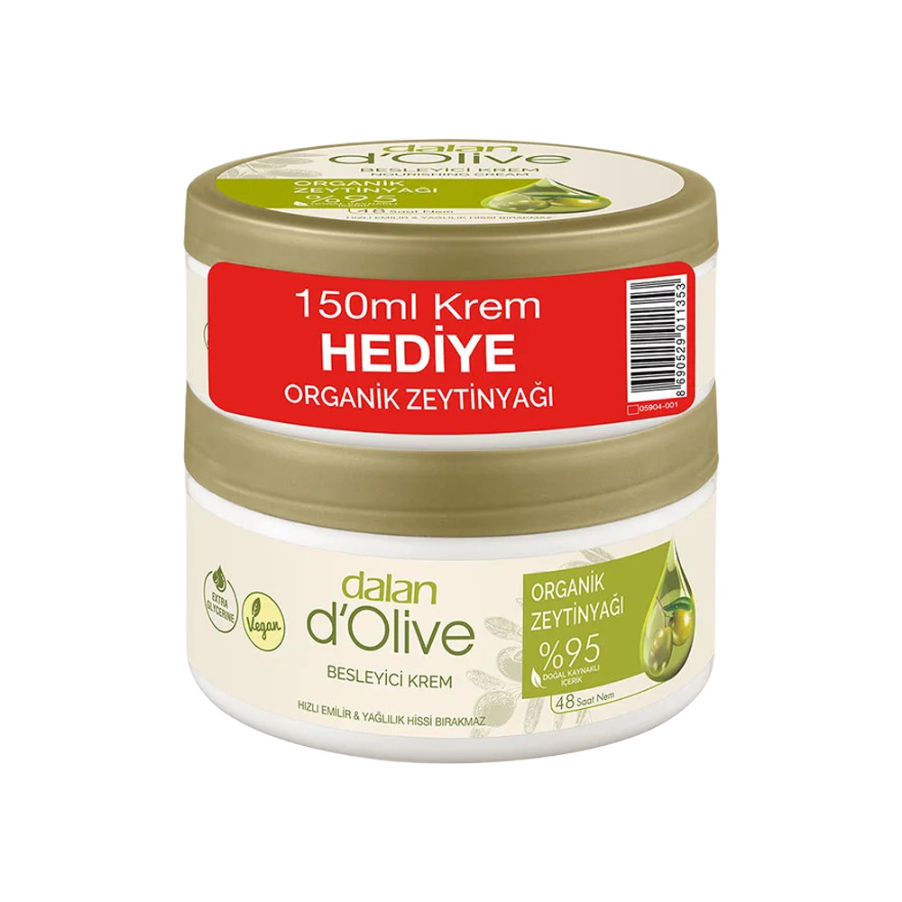 Dalan D'Olive Organik Zeytinyağı Besleyici Krem 250 Ml + 150 Ml Hediye