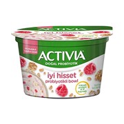 Actıvıa Doğal Probiyotikli Bowl Ahududu Yulaflı Cevizli Yoğurt 150Gr