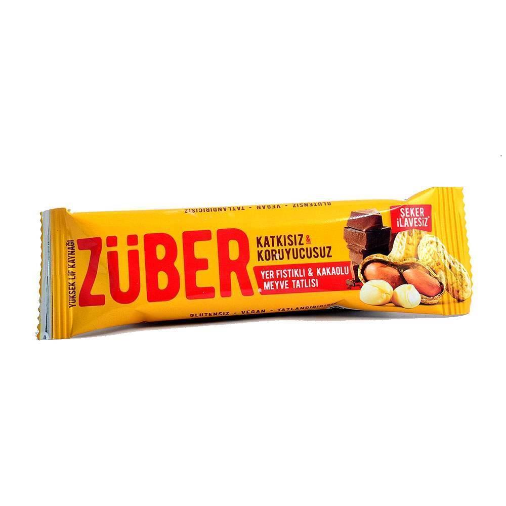Züber Yer Fıstığı Çikolata Meyve Tatlısı 40 Gr 