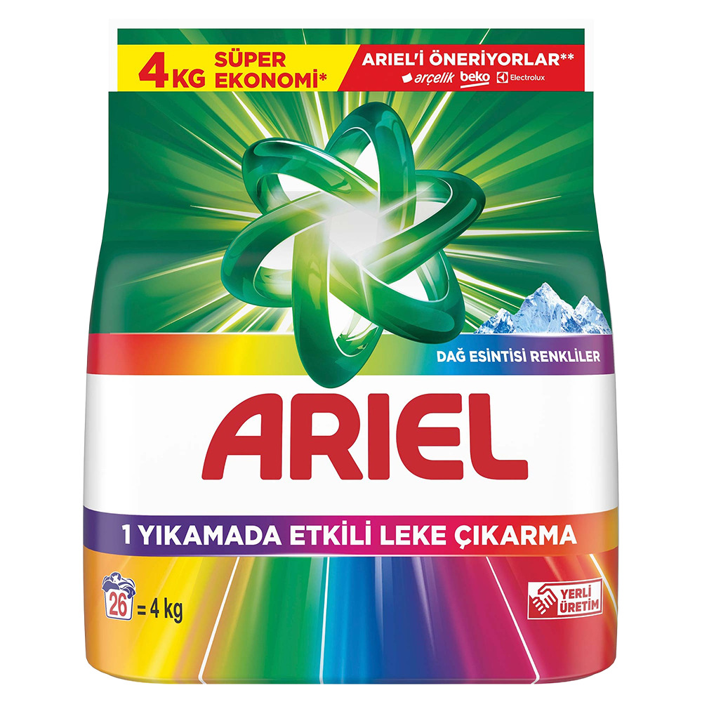 Ariel Auto Actives Parlak Renkler Konsantre Toz Deterjan 4 Kg