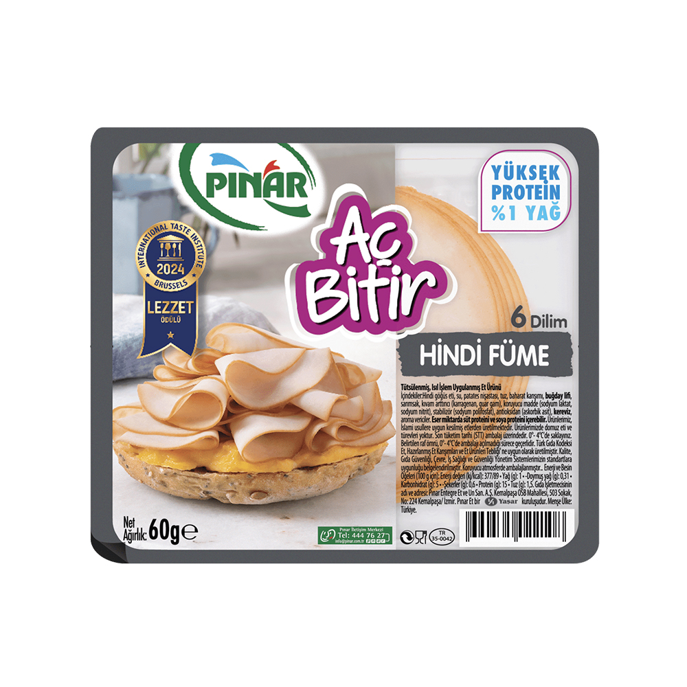 Pınar Aç Bitir Hindi Füme 60 Gr