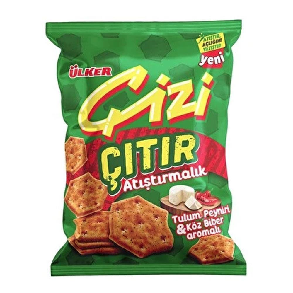 Ülker Çizi 40 Gr Tulum Peynir Köz Biber Çıtır Atıştırmalık Kraker