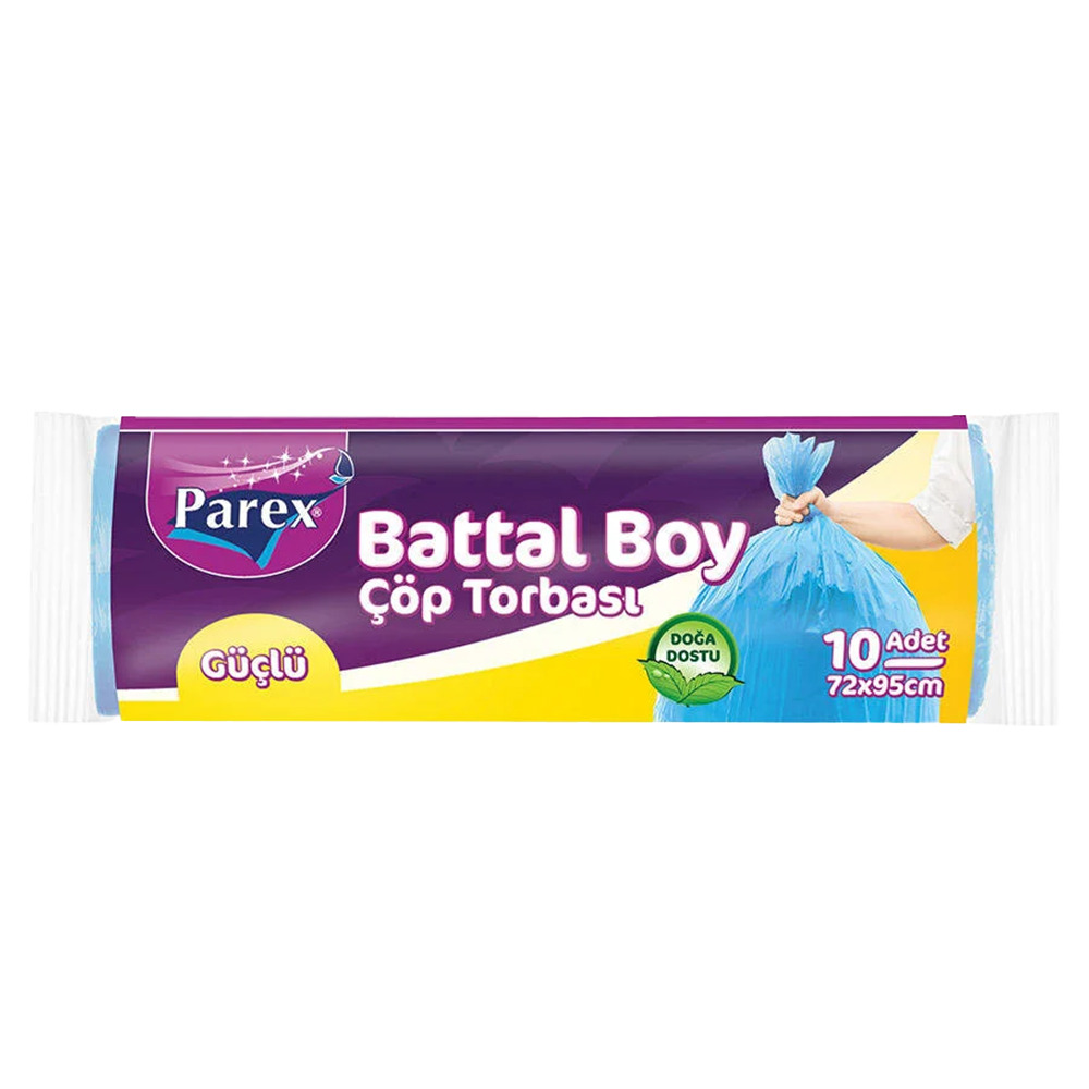 Parex Güçlü Battal Boy Çöp Torbası 72*95 Cm 10’lu.