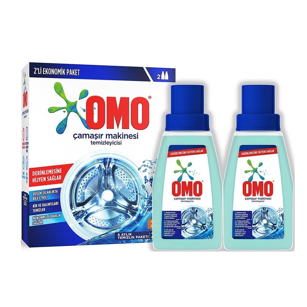 Omo Çamaşır Makina Temizleyici 2*200Ml