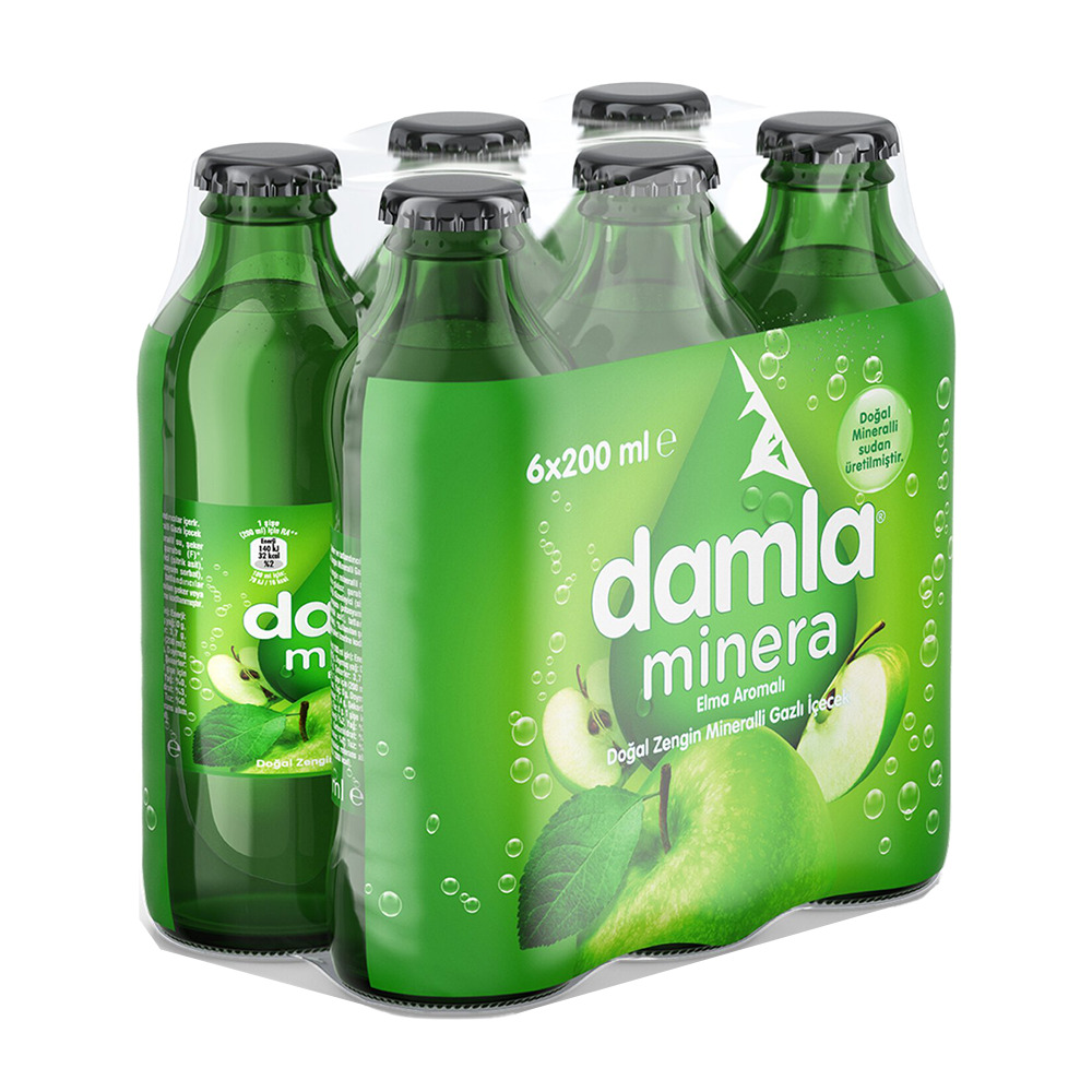 Damla Minera Soda 6*200ML Elma