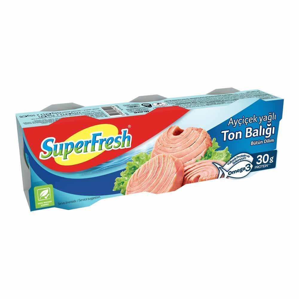 SuperFresh Bütün Dilim Ton Balığı 3*75 Gr