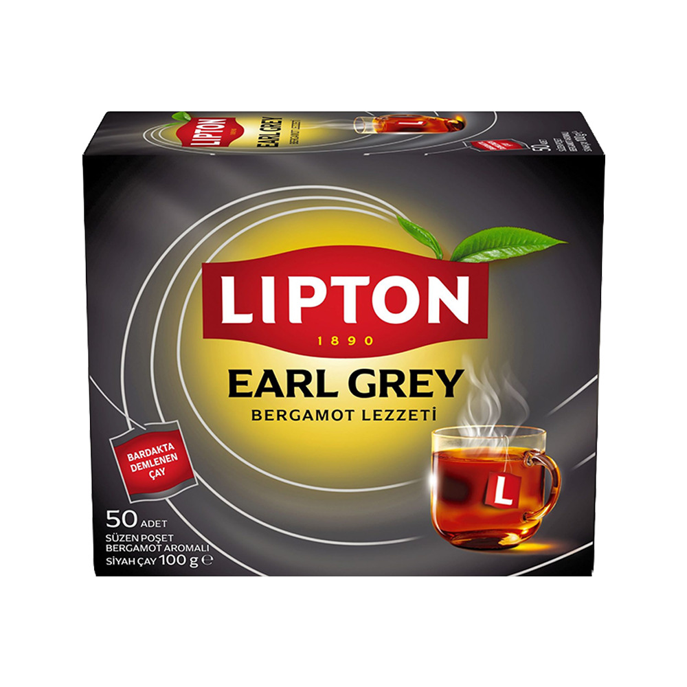 Lipton Early Grey Bardak Poşet Çay 50'li