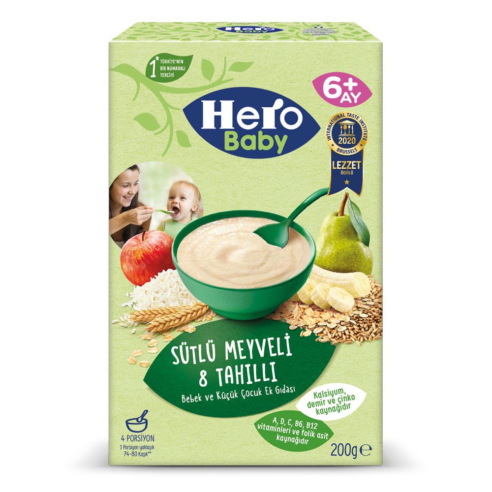 Hero Baby Bebe Mama 200G Sütlü Meyveli 8 Tahıllı