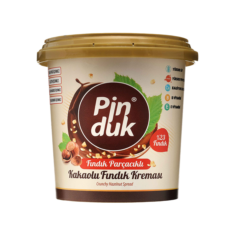 Pinduk Fındık Parçacıklı  Kakaolu Fındık Kreması 900 Gr