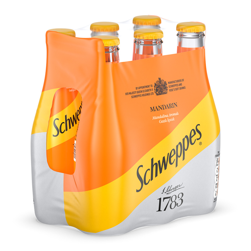 Schweppes Mandalina 250 Ml 6’lı Şişe.