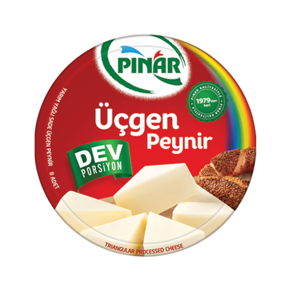 Pınar Üçgen Peynir 8*25 Gr Yarım Yağlı Sade 