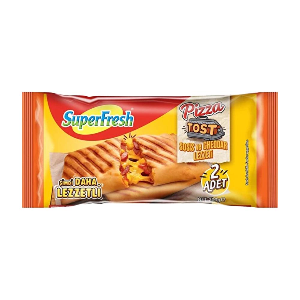 SuperFresh Pizza Tost  200 Gr Sosis Ve Cheddar Lezzeti 