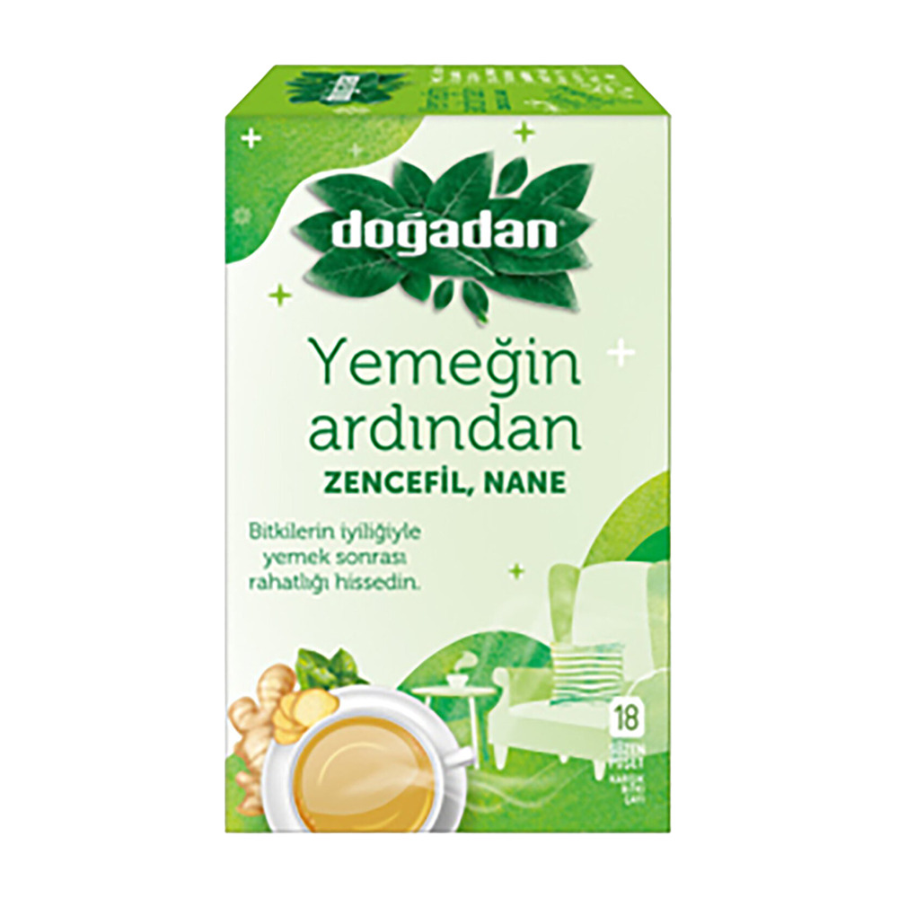 Doğadan Bitki Çayı 18'li Yemeğin Ardından Zencefil Nane
