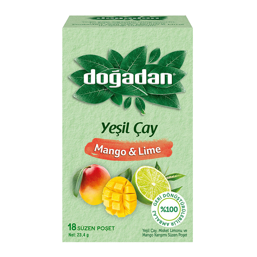 Doğadan Yeşil Çay Mango Lime 18 Li