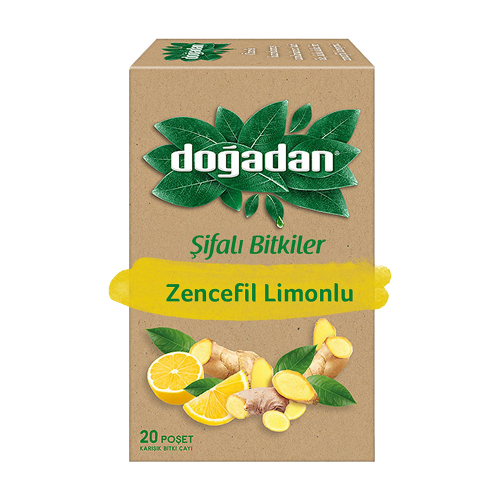 Doğadan Zencefil Limon Kabuklu Karışık Bitki Çayı 20’li 40 Gr .