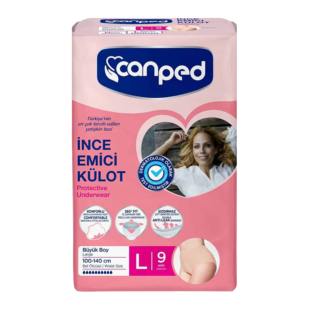 Canped İnce Emici Külot Büyük 9’lu