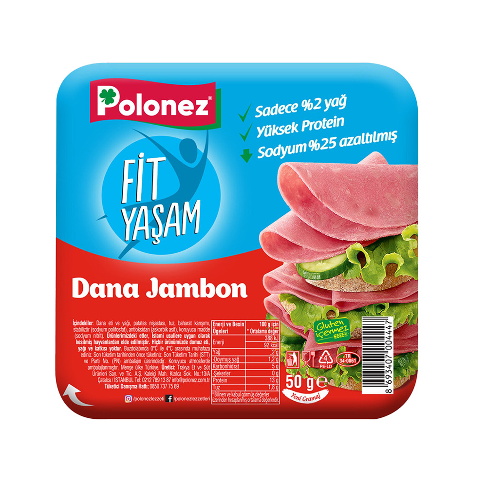 Polonez Fit Yaşam Jambon 50 Gr