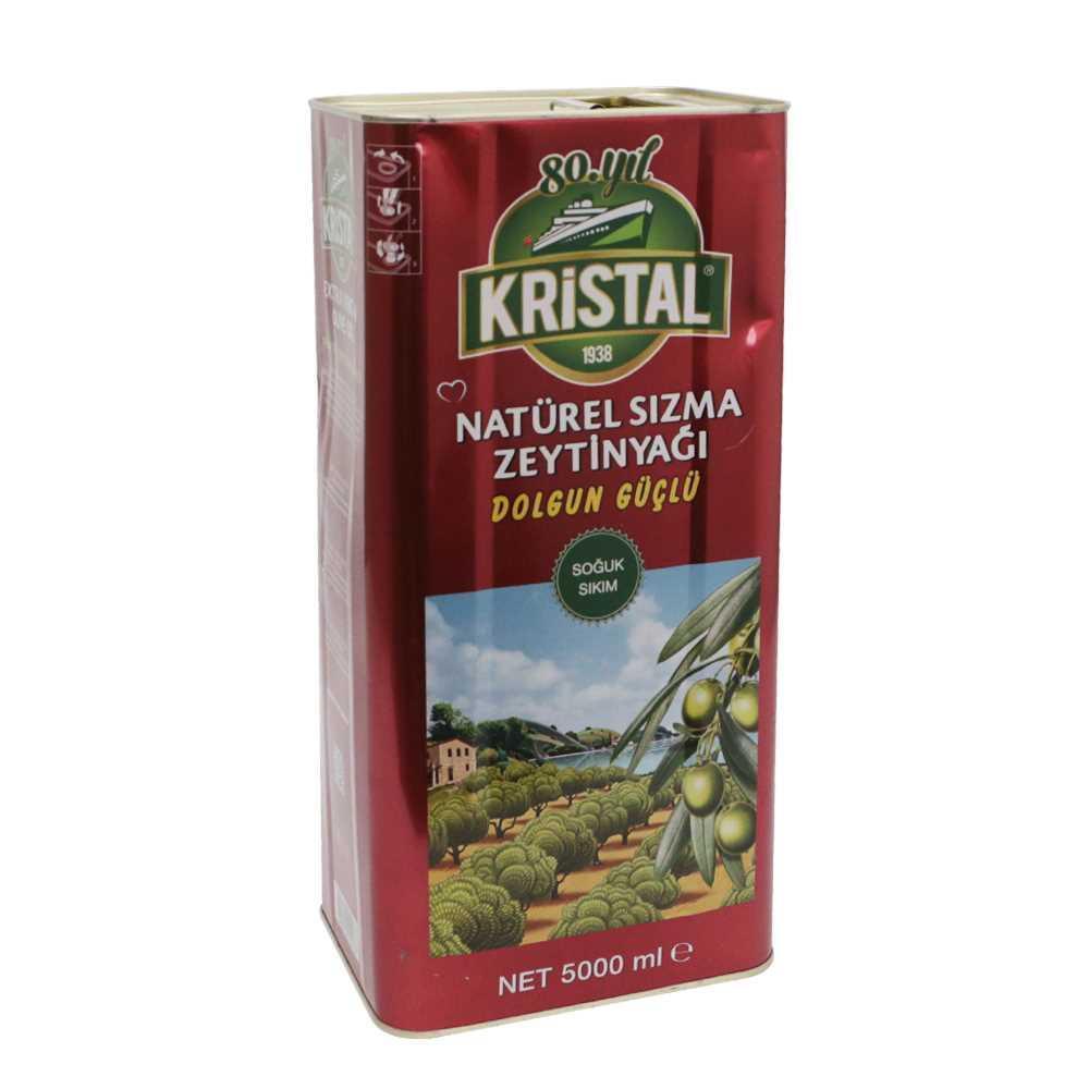 Kristal Natürel Sızma Zeytinyağı 5Lt Dolgun Güçlü