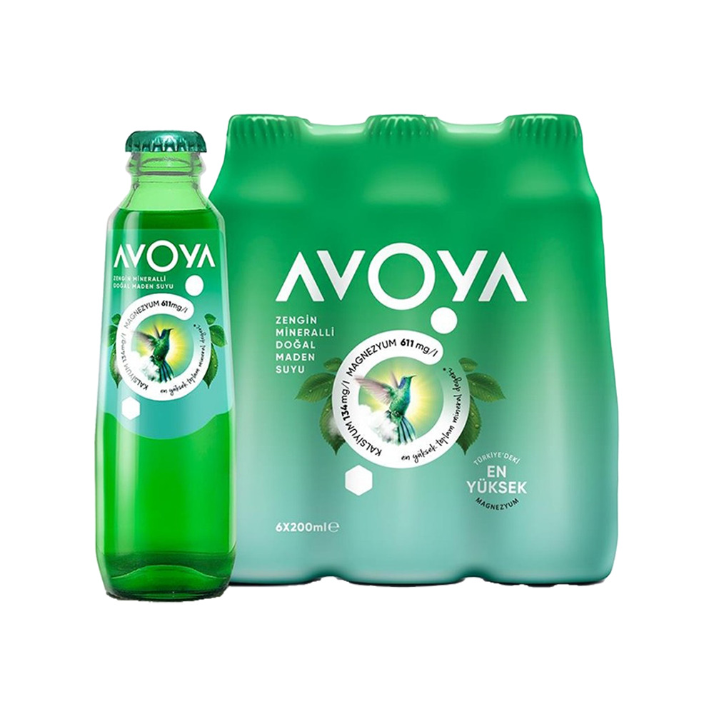 Avoya Zengin Mineralli Doğal Maden Suyu 6*200 Ml