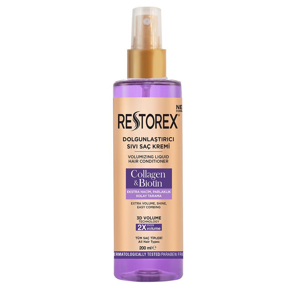 Restorex Dolgunlaştırıcı Sıvı Saç Kremi Kolajen & Biotin 200 Ml