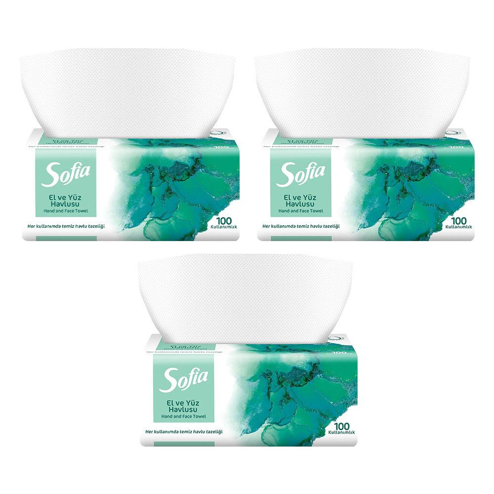 Sofia El Ve Yüz Havlusu 100'Lü