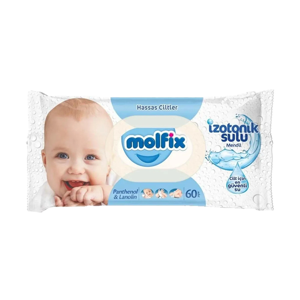 Molfix İzotonik Sulu Islak Havlu 60 Lı Hassas Ciltler 