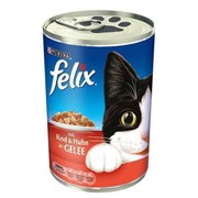 Purina Felix Sığır Etli ve Tavuklu Yaş Kedi Maması 400 Gr Kutu.