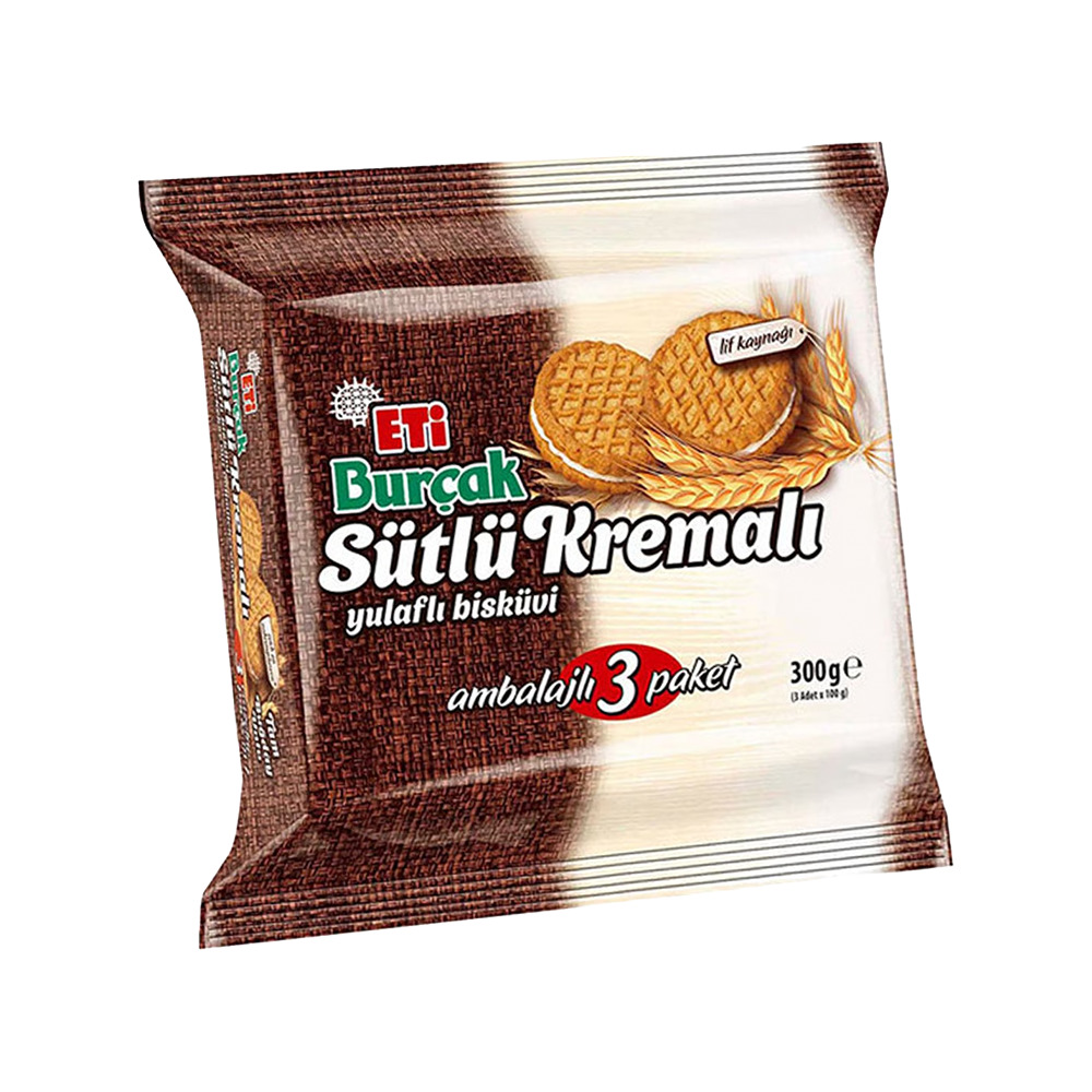 Eti Burçak Sütlü Kremalı Yulaflı Bisküvi 3x100 Gr