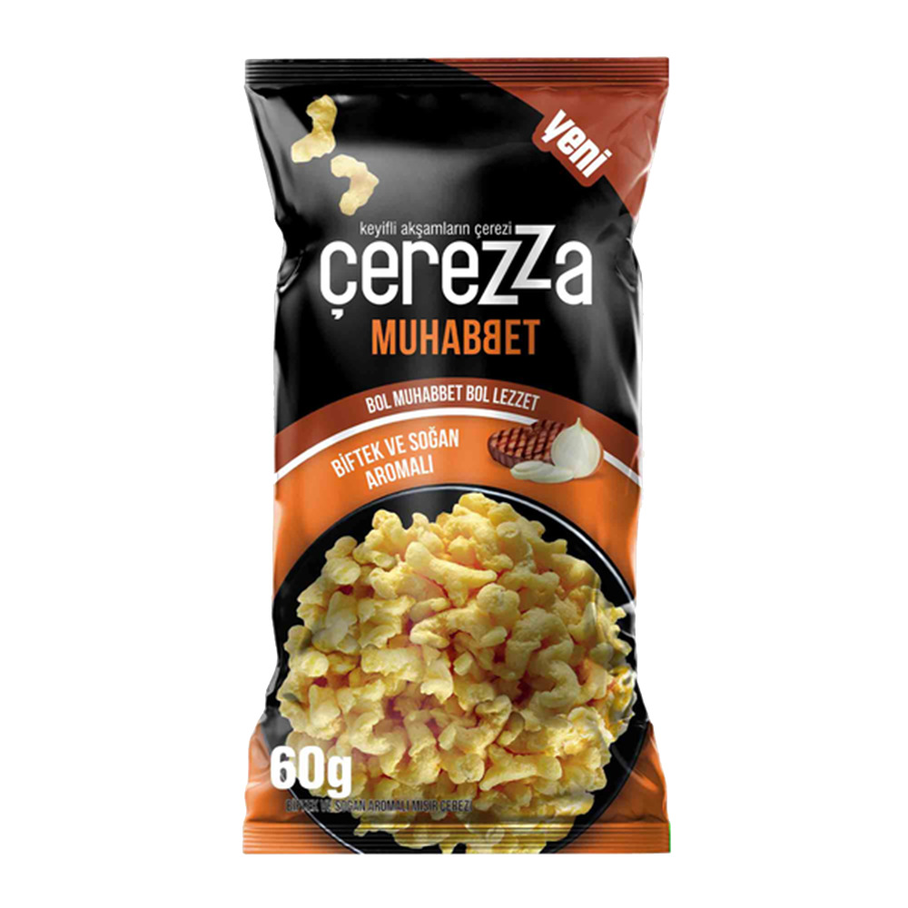 Çerezza Mısır Çerezi 60Gr Biftek Ve Soğan Aromalı