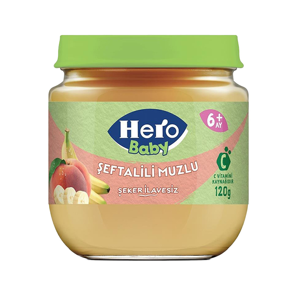Hero Baby 120 Gr Kavanoz Şeftali Muzlu