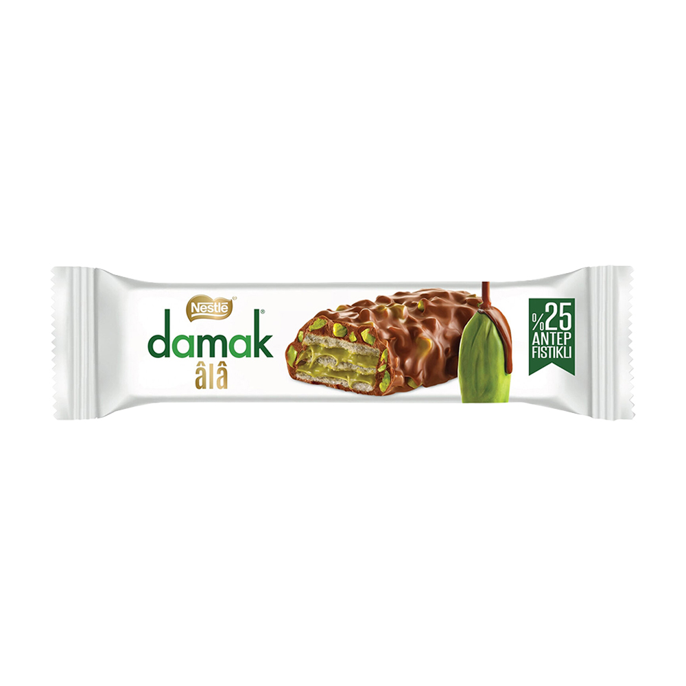 Nestle Damak Ala Antep Fıstıklı Kaplamalı Gofret 30Gr