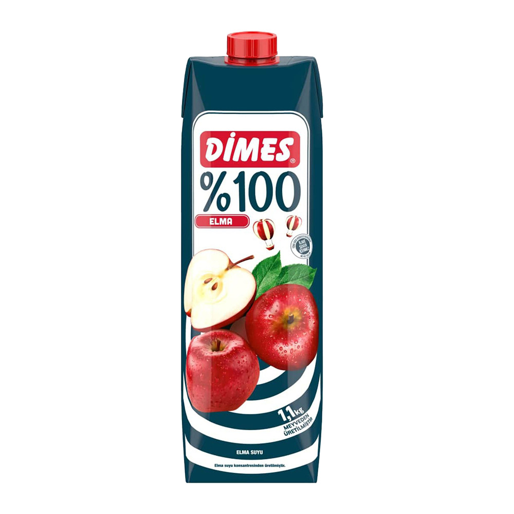 Dimes %100 Elma Suyu 1 Lt