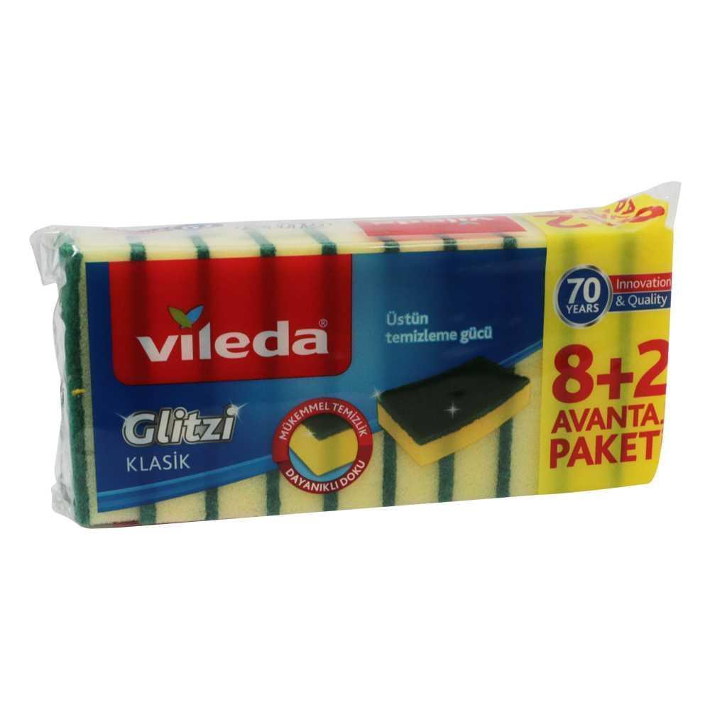 Vileda Glitzi Bulaşık Süngeri 8+2 'li Avantaj Paket