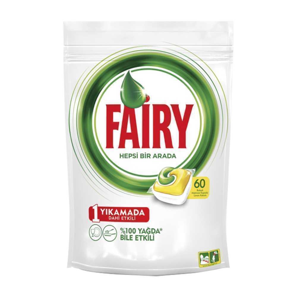 Fairy Hepsi Bir Arada 60’Lı Limonlu Bulaşık Makinesi Deterjanı
