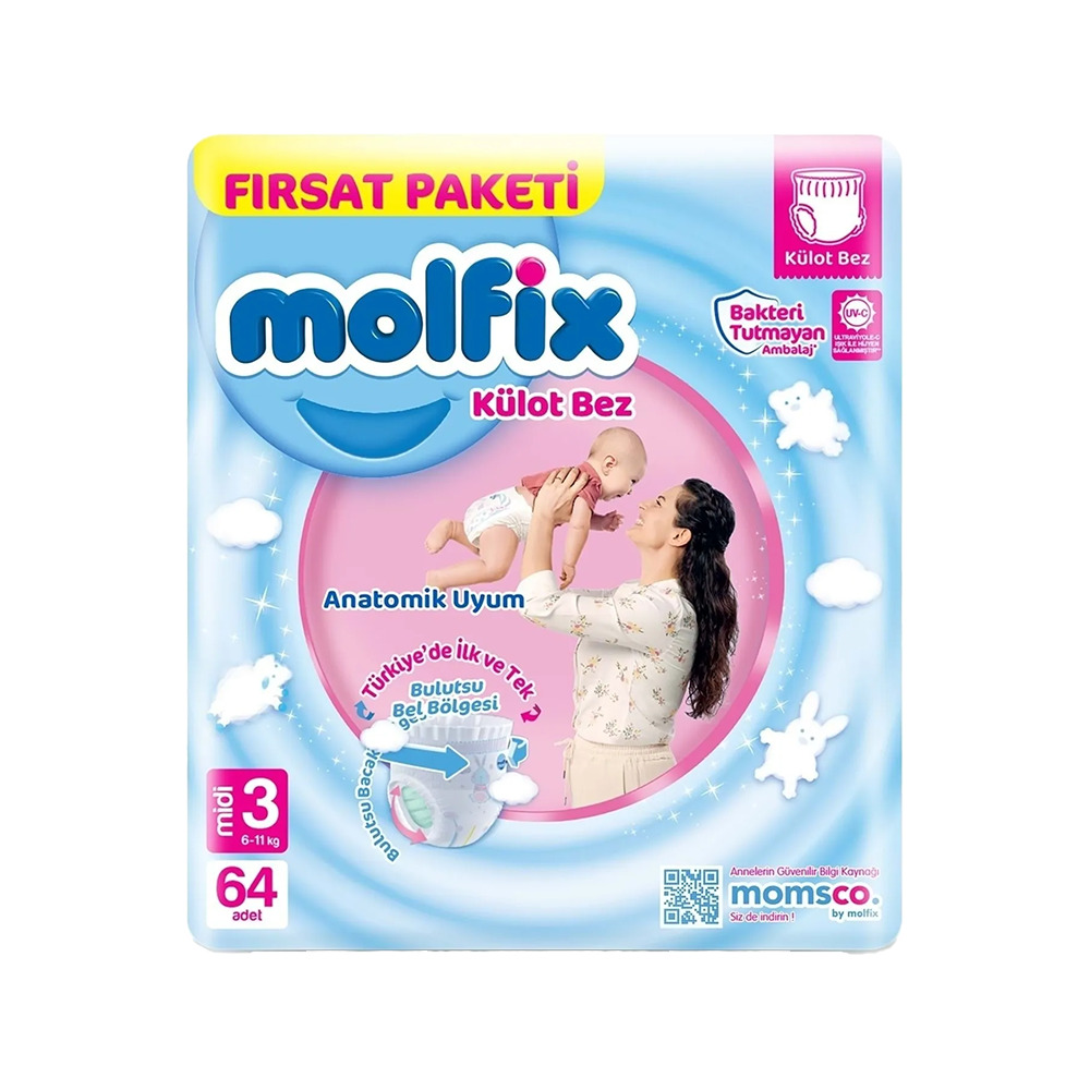 Molfix Külot Bez 64 Lü No:3 6-11 Kg Fırsat Paketi