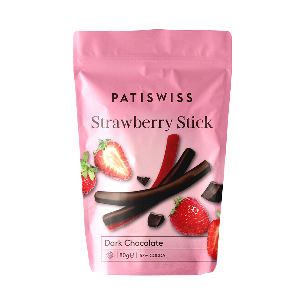 Patiswiss Çikolata Stick Bitter Kaplı 80Gr Çilek