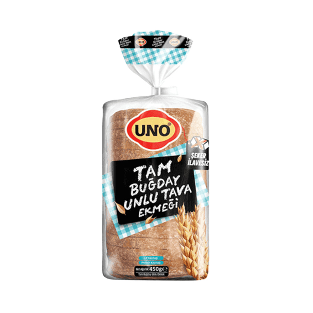 Uno Tam Buğday Unlu Tava Ekmeği 450Gr