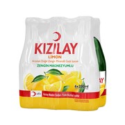 Kızılay Maden Suyu 6*200 Limon Aromalı Doğal Mineralli Gazlı İçecek 
