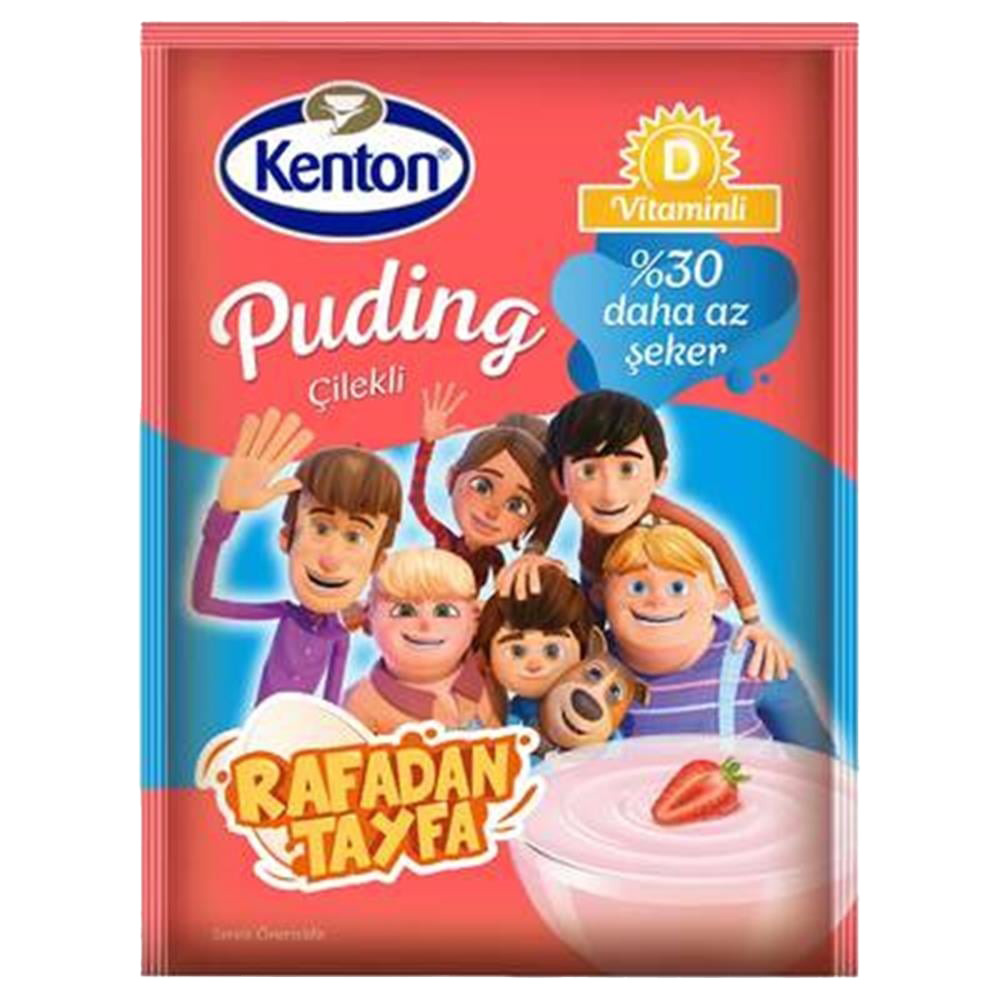 Kenton Çilekli Puding %30 Daha Az Şeker 100 Gr**