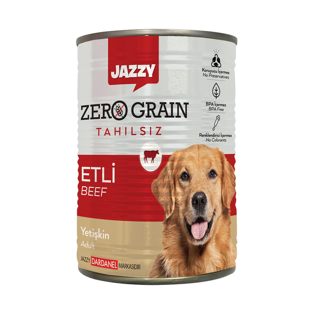 Jazzy Yaş Köpek Maması Tahılsız Yetişkin Dana Etli 380G**