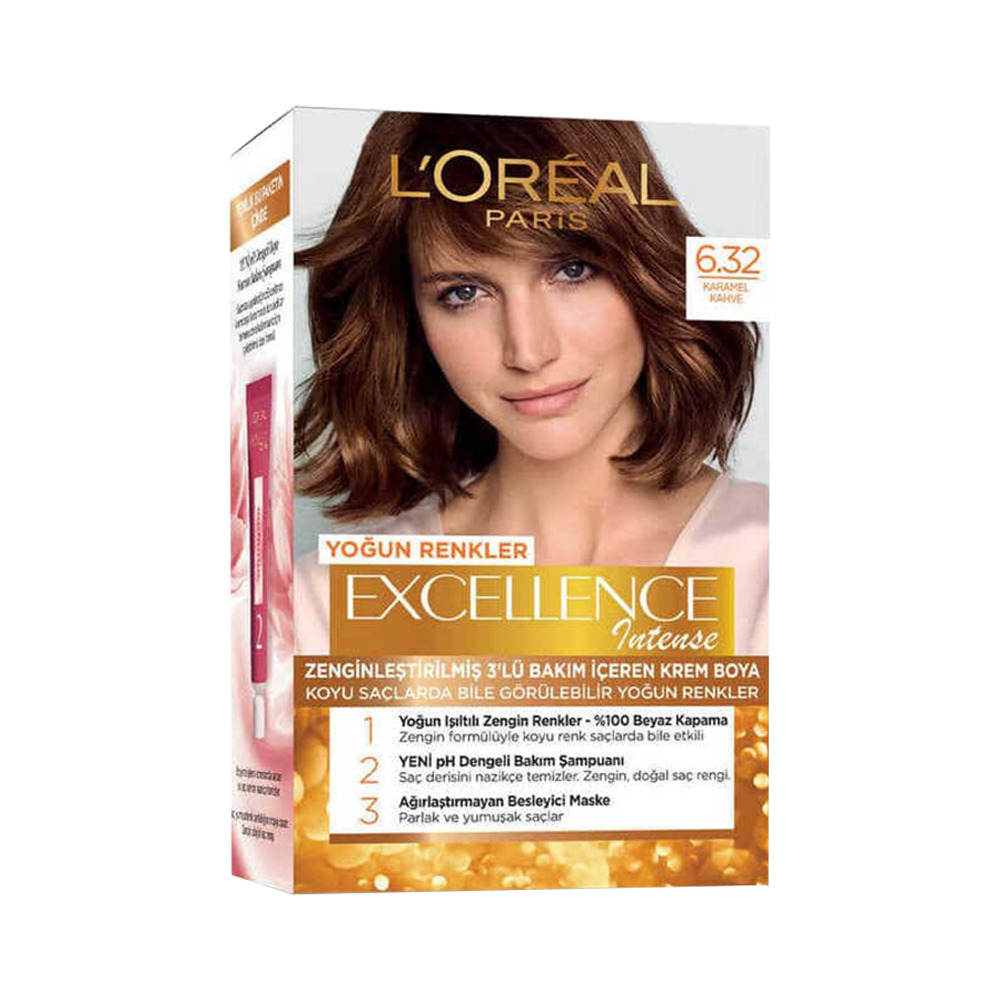 Loreal Excellence Intense 6.32 Karamel Kahve