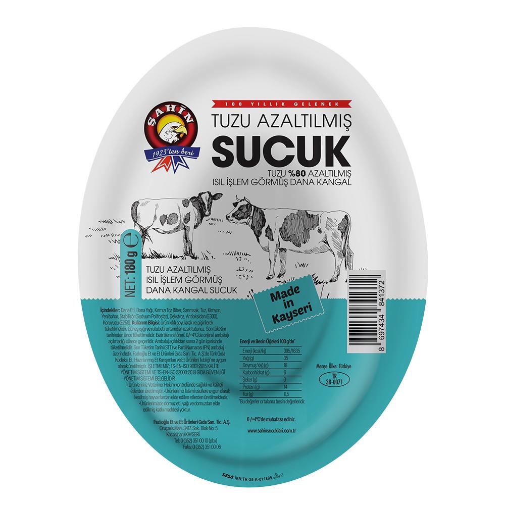 Şahin Az Tuzlu Sucuk 180 Gr