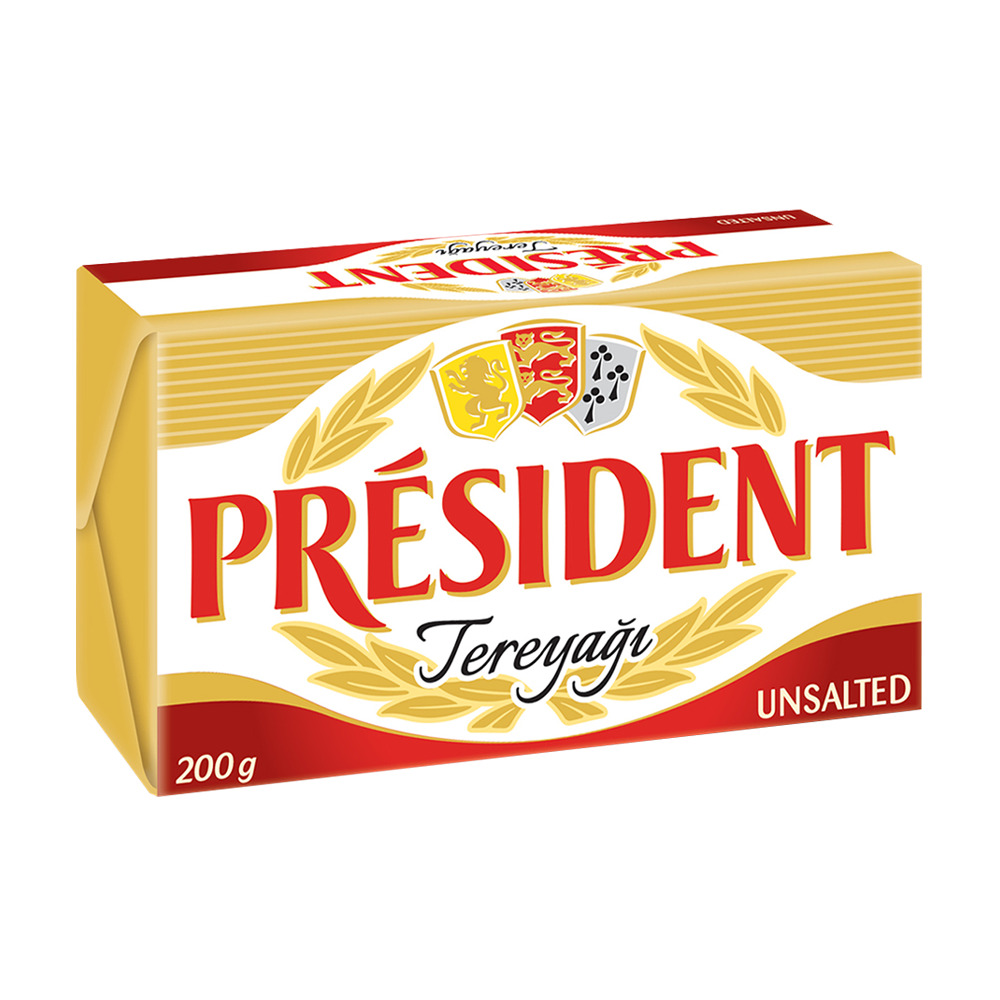 President Tereyağ 200Gr Tuzsuz %82 Süt Yağı